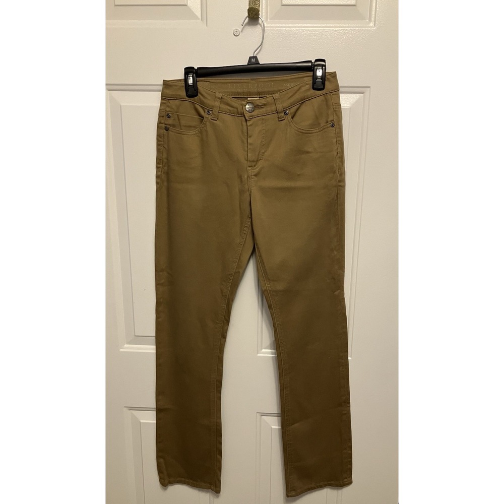 Liverpool Jeans Co London Women's 6/28 32x27 Brown Stretch Twill Pants